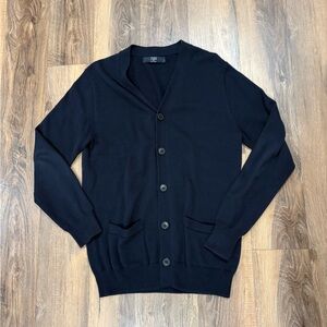 J. Crew Men's Dark Navy Cardigan Sweater